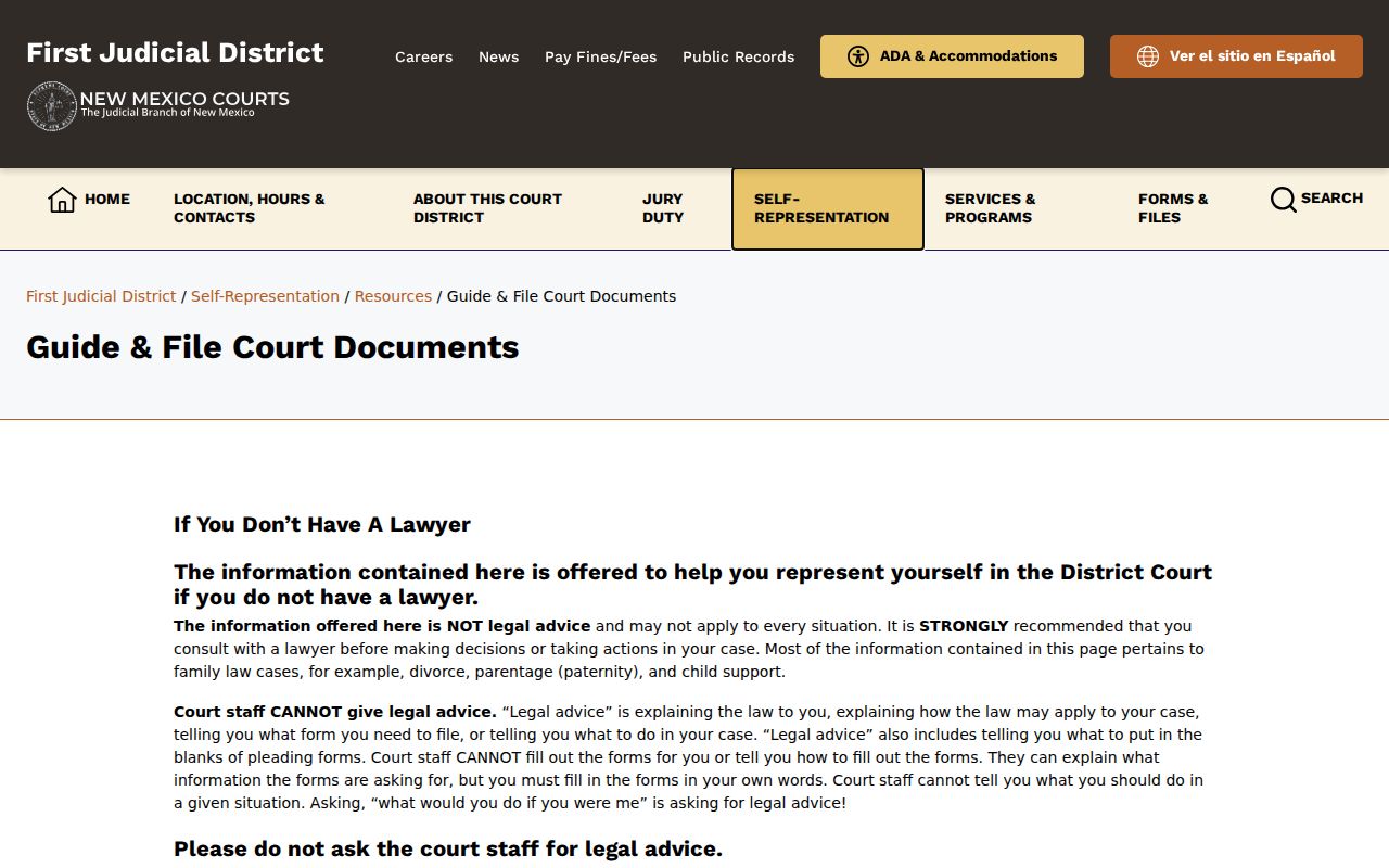 Rio Arriba County court records guidance distinguishing docket listings from document copies