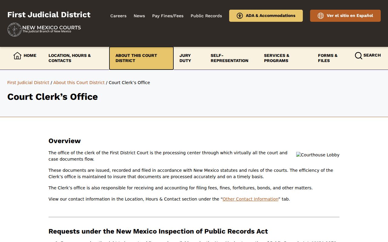 Rio Arriba County court docket case number format and location code 117