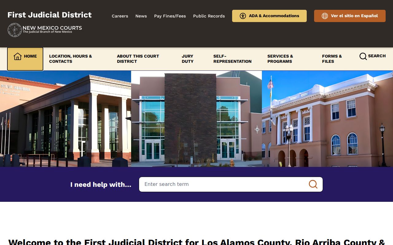 Rio Arriba County court docket First Judicial District remote and court information